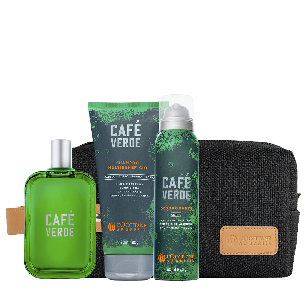 Combo Fragrância, Shampoo e Desodorante Café Verde